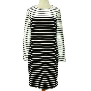 H&M Textured Stretch Ponte Knit Stripe Dress NWT- Sz. Lrg.
